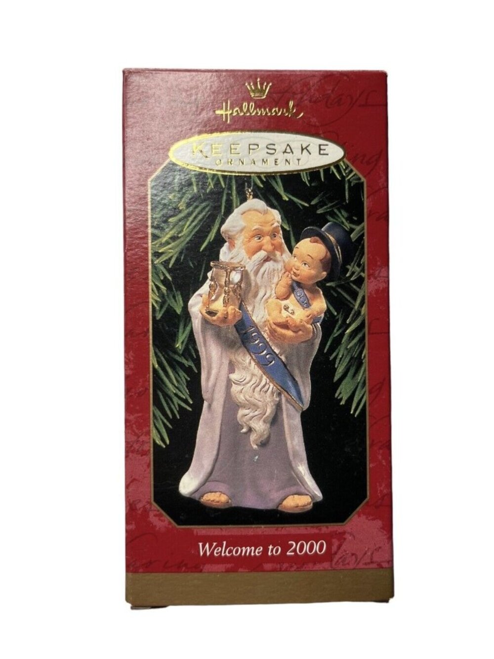 Hallmark Vintage Keepsake Ornament Welcome to 2000 Christmas New Year Y2K